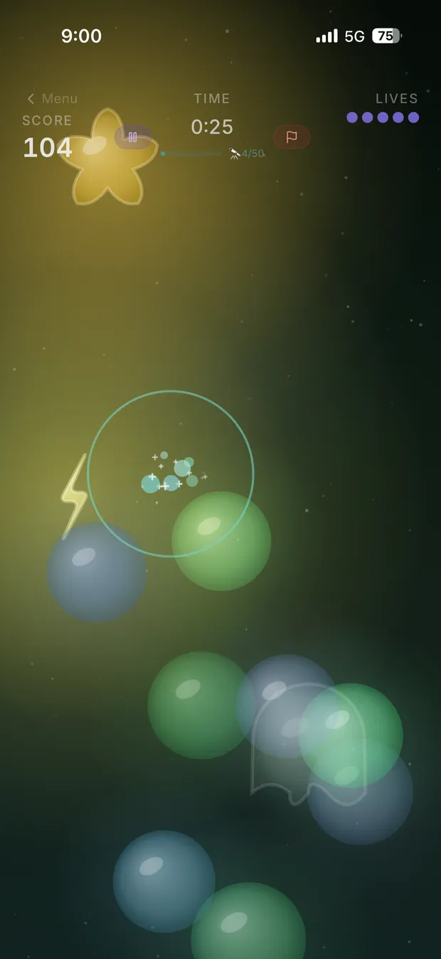 Bubble Drift prestige themes with Saturn rings
